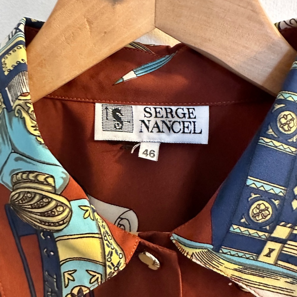 Vintage Serge printed dress shirt - Picture 2 of 5
